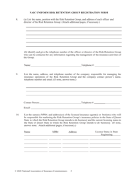 Risk Retention Group (Rrg) Registration Packet to Do the Business of Insurance - South Dakota, Page 6