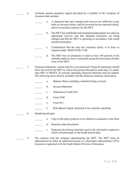 Multiple Employer Trust Application for Authorization - South Dakota, Page 2