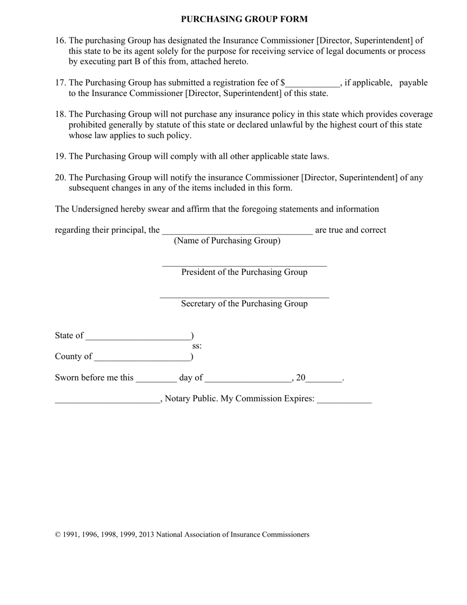 Risk Purchasing Group Registration Packet - South Dakota, Page 8