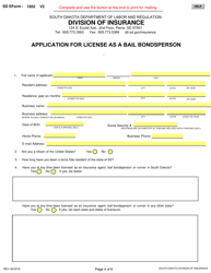 SD Form 1852 Application for License as a Bail Bondsperson - South Dakota, Page 4