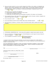 SD Form 1852 Application for License as a Bail Bondsperson - South Dakota, Page 6