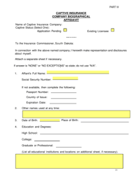 SD Form 2352 Captive Insurance Company Application - South Dakota, Page 21