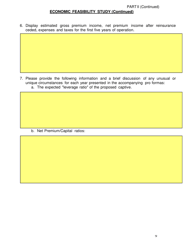 SD Form 2352 Captive Insurance Company Application - South Dakota, Page 9