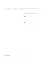 SD Form 2355 Escrow Agreement - South Dakota, Page 6