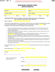 Document preview: SD Form 2097 Mortgage Company Bond - South Dakota