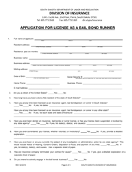 Application for License as a Bail Bond Runner - South Dakota, Page 3