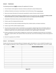SD Form 2205 Non-residential Mortgage Lender License Application - South Dakota, Page 4