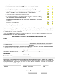SD Form 2205 Non-residential Mortgage Lender License Application - South Dakota, Page 5