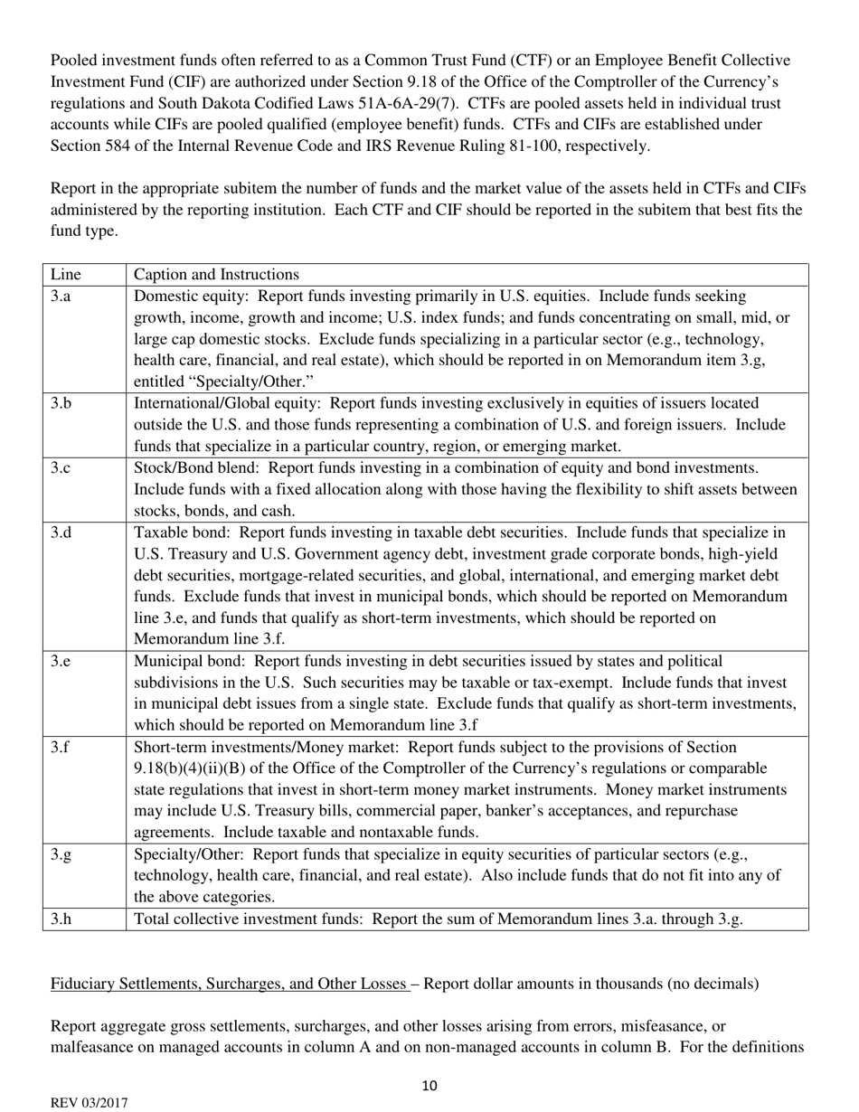 Instructions for Fiduciary and Related Services Report - South Dakota, Page 10