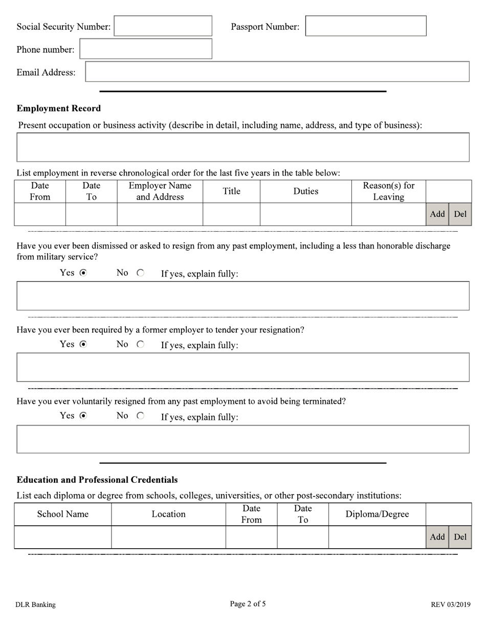 Biographical and Financial Report - South Dakota, Page 2
