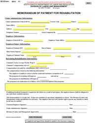 Document preview: SD Form 0810 (DLR-LM-113) Memorandum of Payment for Rehabilitation - South Dakota