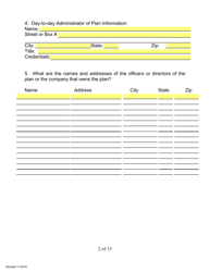 SD Form 0815 Application for Certification of Case Management Plan - South Dakota, Page 2