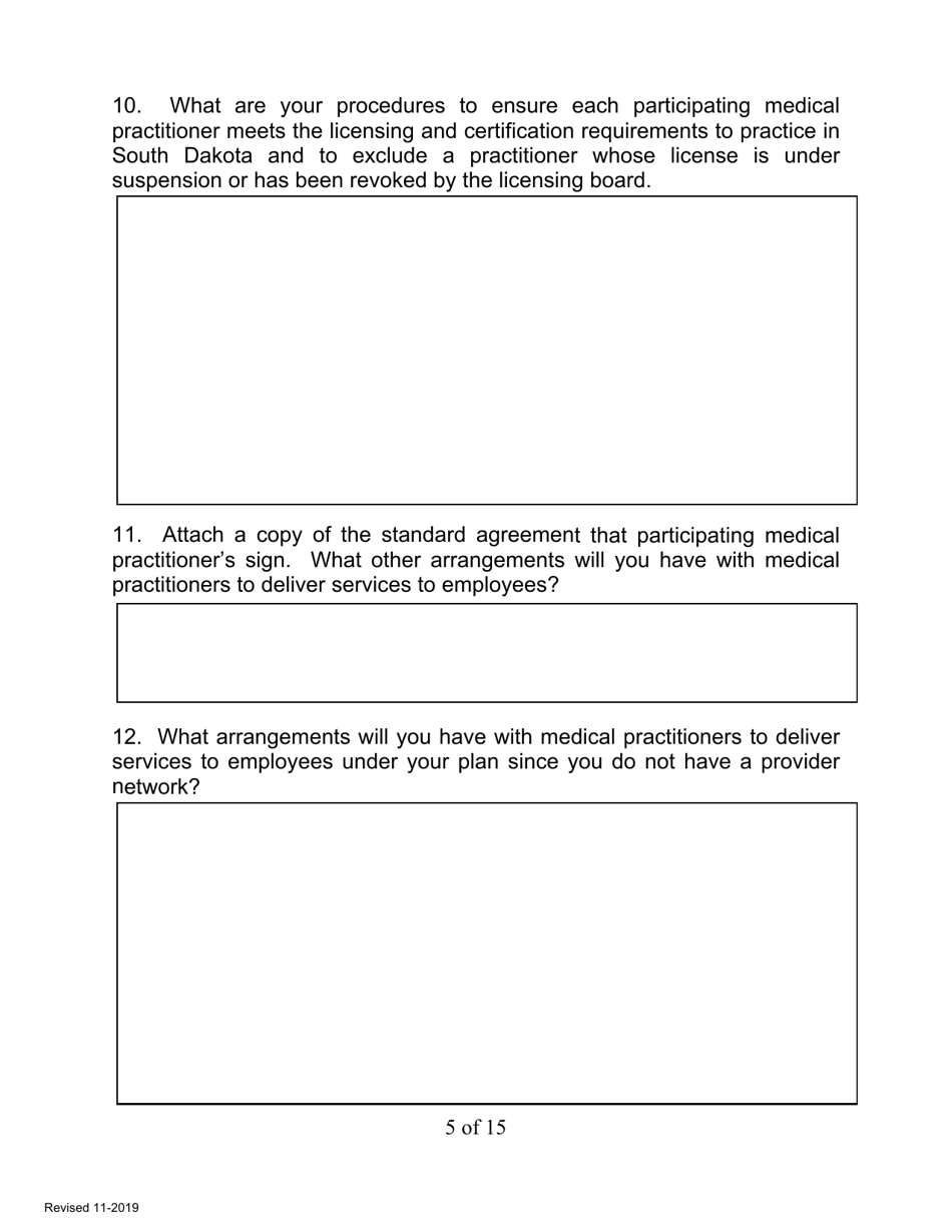 SD Form 0815 Application for Certification of Case Management Plan - South Dakota, Page 5