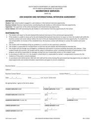 Document preview: Job Shadow and Informational Interview Agreement - South Dakota