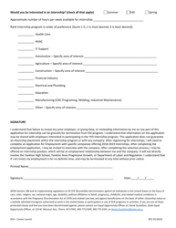 General Internship Application - South Dakota, Page 2