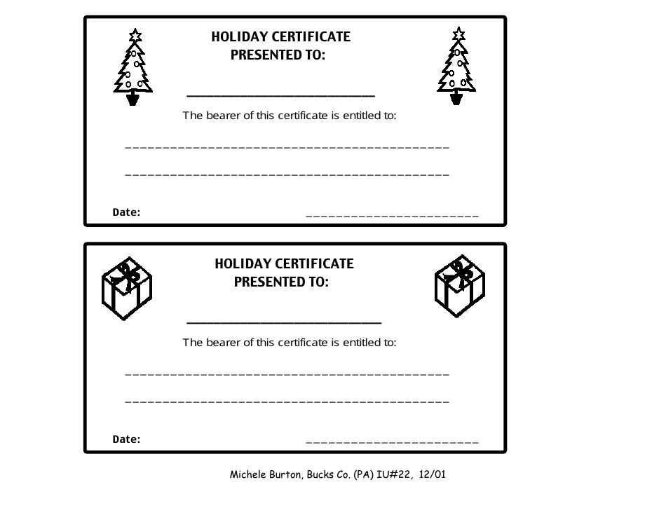 Holiday Certificate Templates - Choose from a variety of colorful and beautifully designed holiday certificate templates
