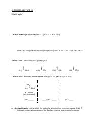 &quot;Chem 108b, Lecture 16, Amino Acids Worksheet - University of California&quot;