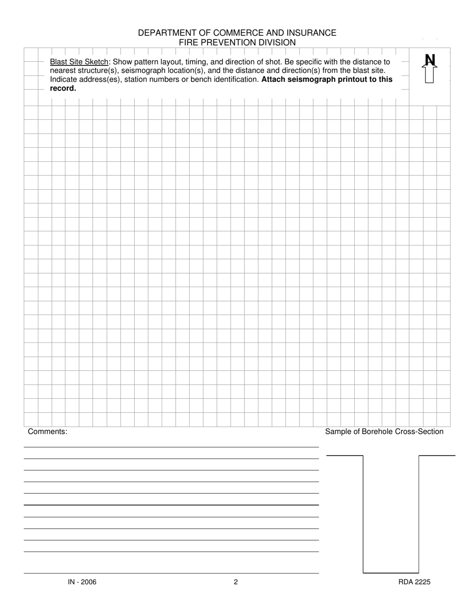 Form IN-2006 Blaster Shot Report - Tennessee, Page 2