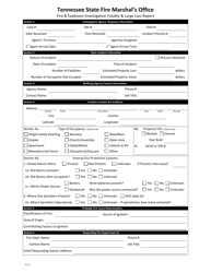 Fire &amp; Explosion Investigation Fatality &amp; Large Loss Report - Tennessee