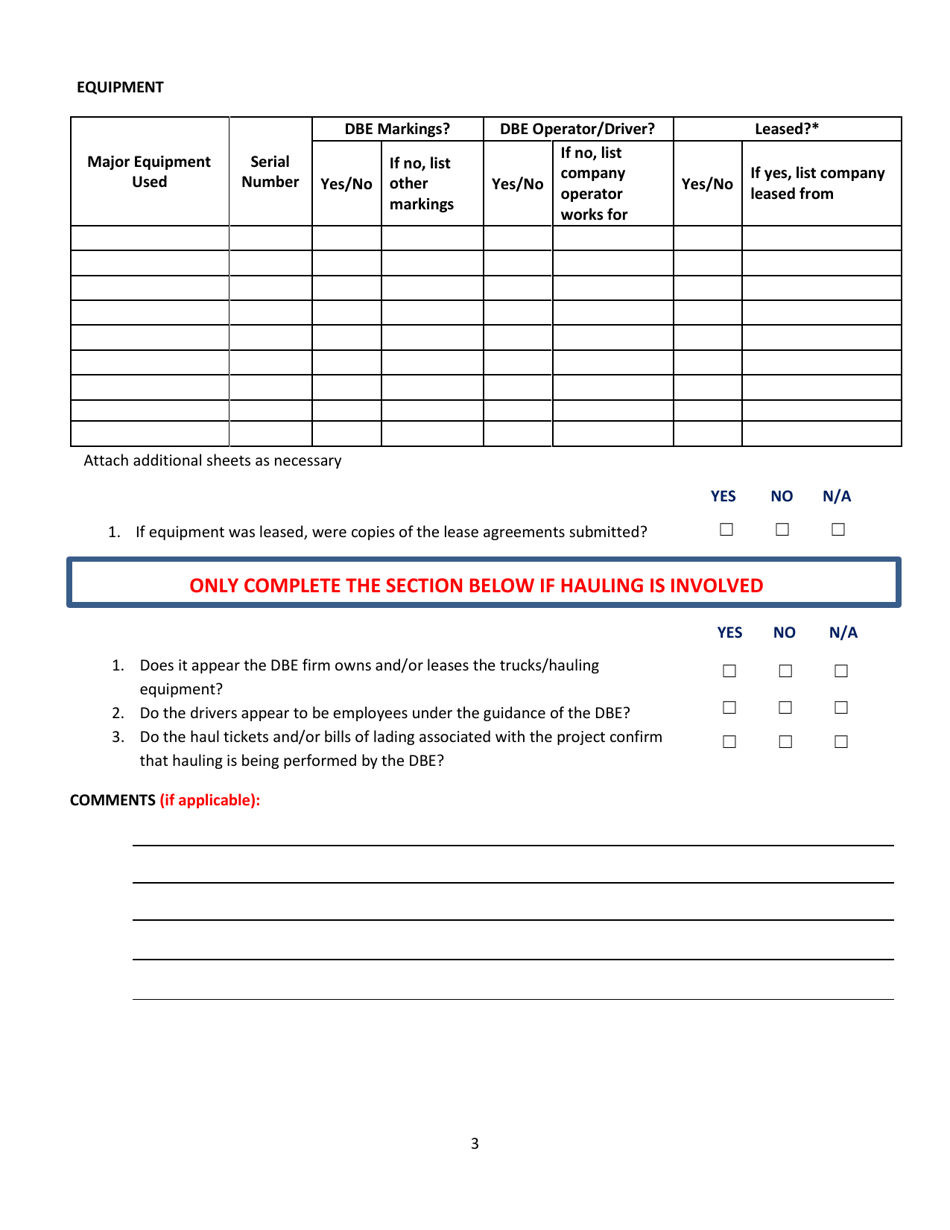 Tdot Dbe Commercially Useful Function Checklist - Tennessee, Page 5