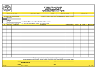 Document preview: Form FA-1053 Retirement Request Form - Tennessee