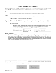 Document preview: Public Records Request Form - Tennessee