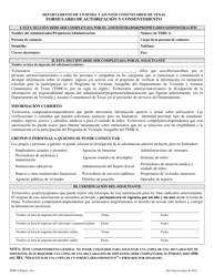 Document preview: Formulario De Autorizacion Y Consentimiento - Texas (Spanish)