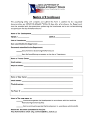 Texas Notice of Foreclosure - Fill Out, Sign Online and Download PDF ...