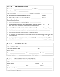Application for Certificate of Authority for a Foreign Credit Union to Operate a Credit Union Branch Office in Texas - Texas, Page 2
