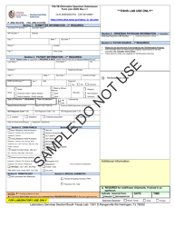 Document preview: Form F40-TB Elimination Specimen Submission Form - Sample - Texas