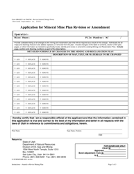 Form MR-REV Application for Mineral Mine Plan Revision or Amendment - Utah, Page 3