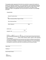 Form MR-TRS Application for Transfer of Notice of Intention to Commence Small Mining Operations - Utah, Page 3