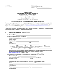 Form MR-TRS Application for Transfer of Notice of Intention to Commence Small Mining Operations - Utah, Page 4
