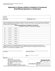 Form MR-REV-SMO/EXP Application to Revise a Notice of Intention to Commence Small Mining Operations or Exploration - Utah, Page 2