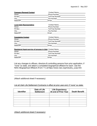Appendix E Utah Life Settlement Provider Renewal Application - Utah, Page 2