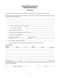 Utah State Professional Employer Organization Biographical Affidavit - Utah, Page 6