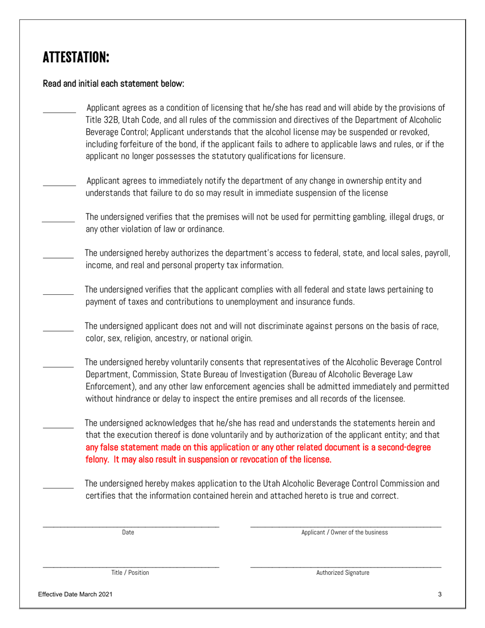 Public Service Permit Change of Location Request - Utah, Page 3