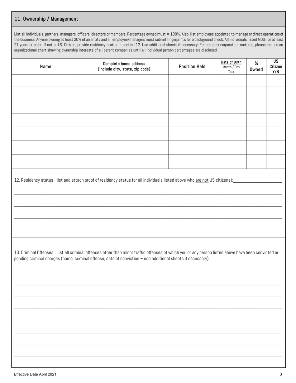 Scientific Special Use Permit Application - Utah, Page 3