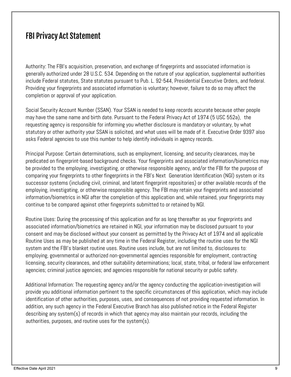 Scientific Special Use Permit Application - Utah, Page 9