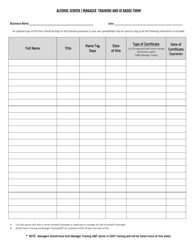Utah Alcohol Server Manager Training And Id Badge Form - Fill Out, Sign 