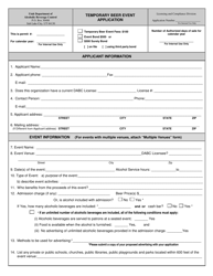 Temporary Beer Event Permit Application - Utah, Page 2
