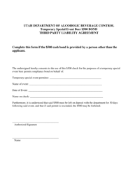 Temporary Beer Event Permit Application - Utah, Page 8