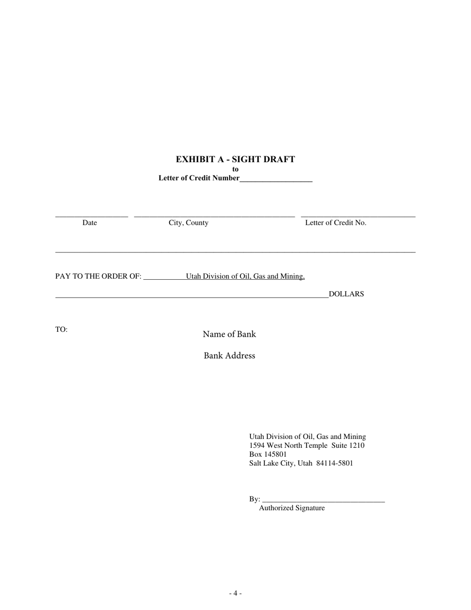 Letter of Credit - Utah, Page 3