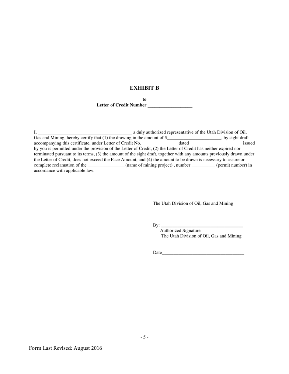 Letter of Credit - Utah, Page 4