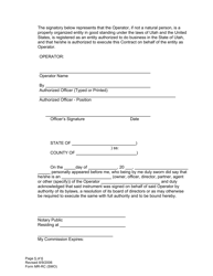 Form MR-RC (SMO) Small Mine Reclamation Contract - Utah, Page 5
