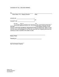 Form MR-RC (LMO) Large Mine Reclamation Contract - Utah, Page 6