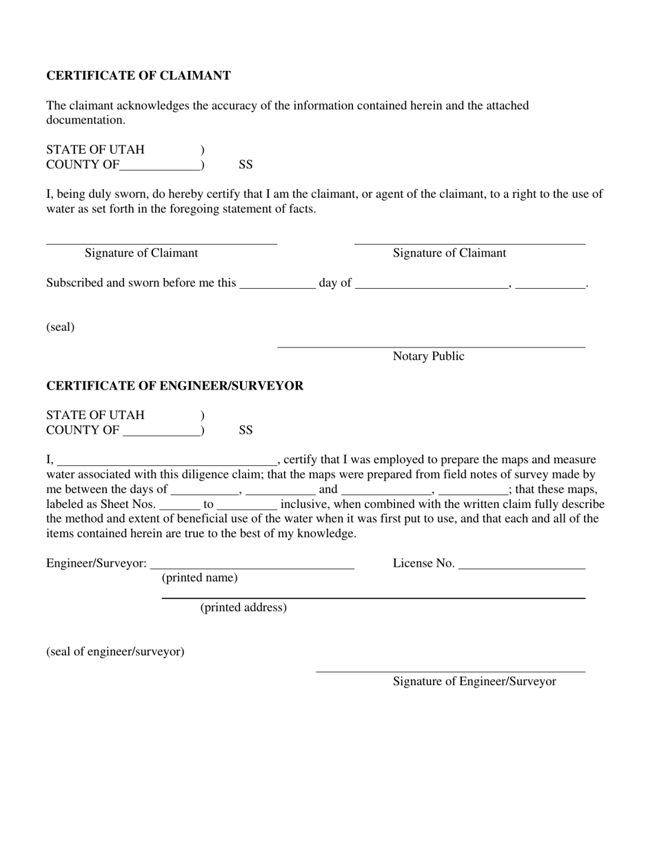 Diligence Claim - Utah, Page 4