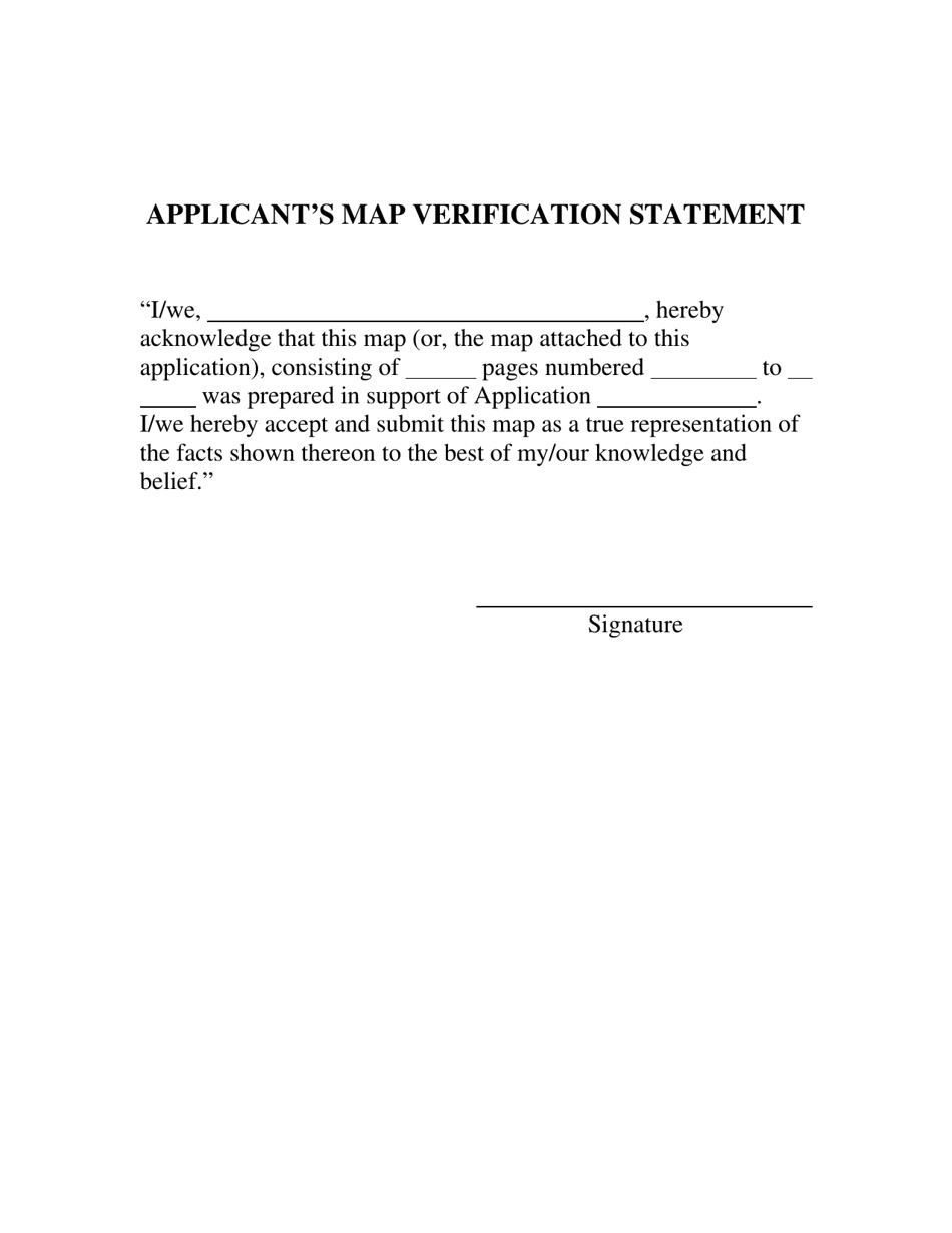 Applicants Map Verification Statement - Utah, Page 1