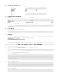 Application for Temporary Change of Water - Utah, Page 2