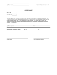 Application for Drill Rig Operator Registration - Utah, Page 3